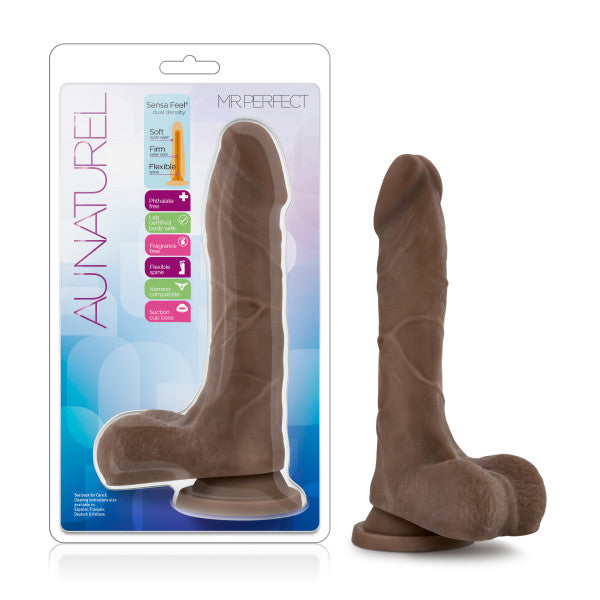 Au Naturel Mister Perfect Chocolate Dildo With Suction Cup Intimates Adult Boutique