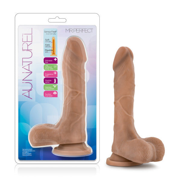 Au Naturel Mister Perfect Mocha Dildo With Suction Cup Intimates Adult Boutique