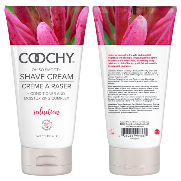 Coochy Shave Cream Seduction 3.4 Oz - Bath & Body Product Intimates Adult Boutique