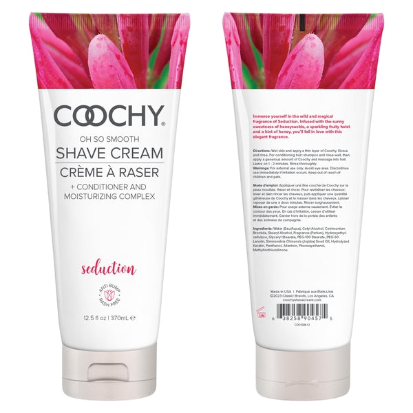 Coochy Shave Cream Seduction 12.5 Oz - Bath & Body Intimates Adult Boutique