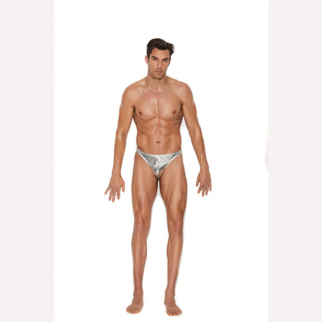 Silver Lame Thong S/m Intimates Adult Boutique