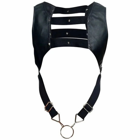 Male Basics Dngeon Croptop Cockring Harness Black O/s Intimates Adult Boutique