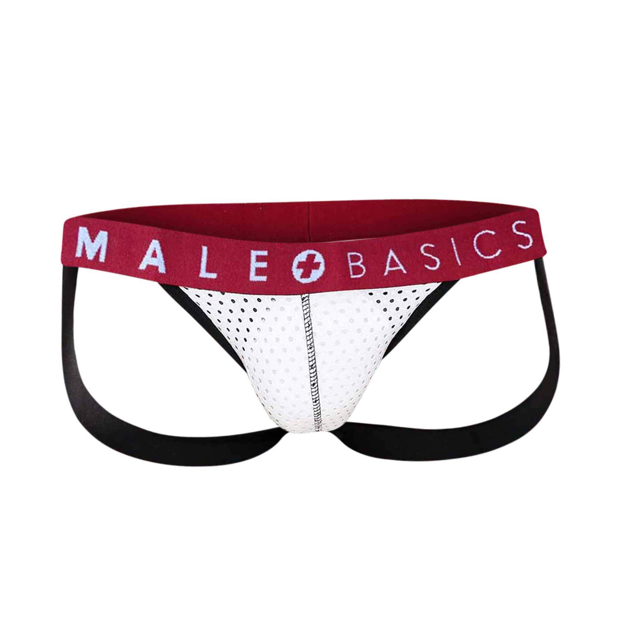 Mb Spot Jockstrap White Medium Intimates Adult Boutique