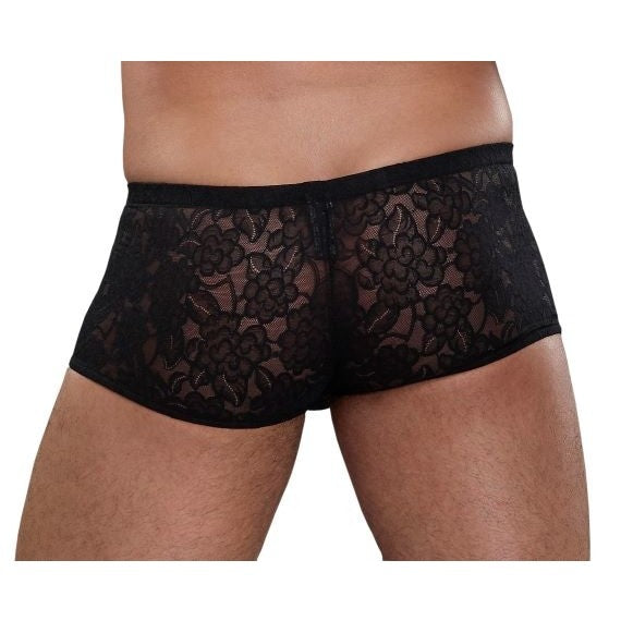 Mini Short Stretch Lace Black Medium Intimates Adult Boutique