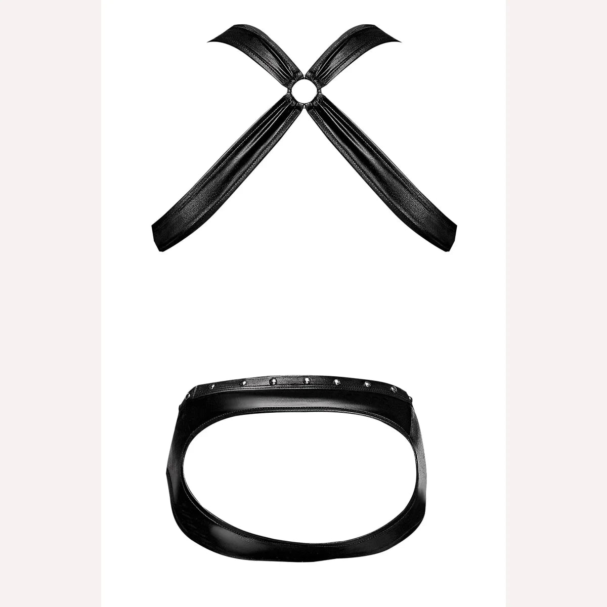 Uranus Studded Harness Black L/xl Intimates Adult Boutique