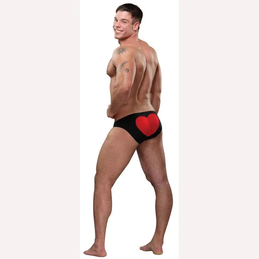 Kiss My Heart Bikini Black O/s Intimates Adult Boutique