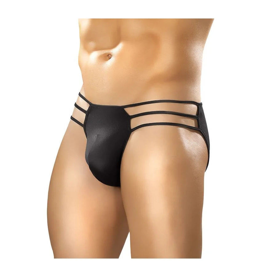 Nylon-spandex Cage Brief Black S-M Intimates Adult Boutique