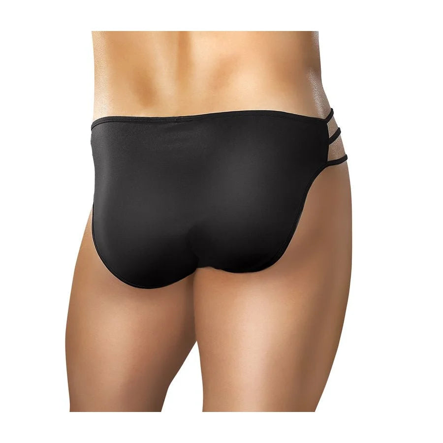 Nylon-spandex Cage Brief Black S-M Intimates Adult Boutique
