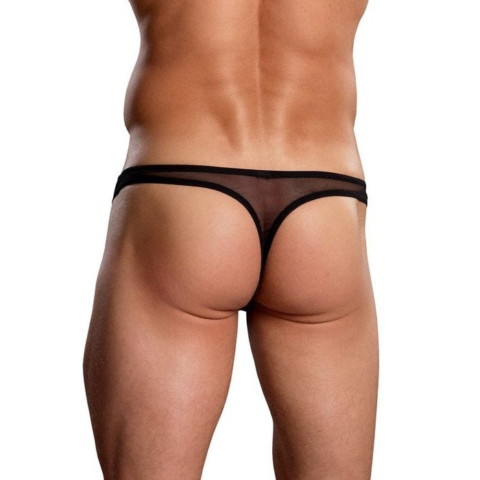 Euro Male Mesh Thong Black S-m Intimates Adult Boutique