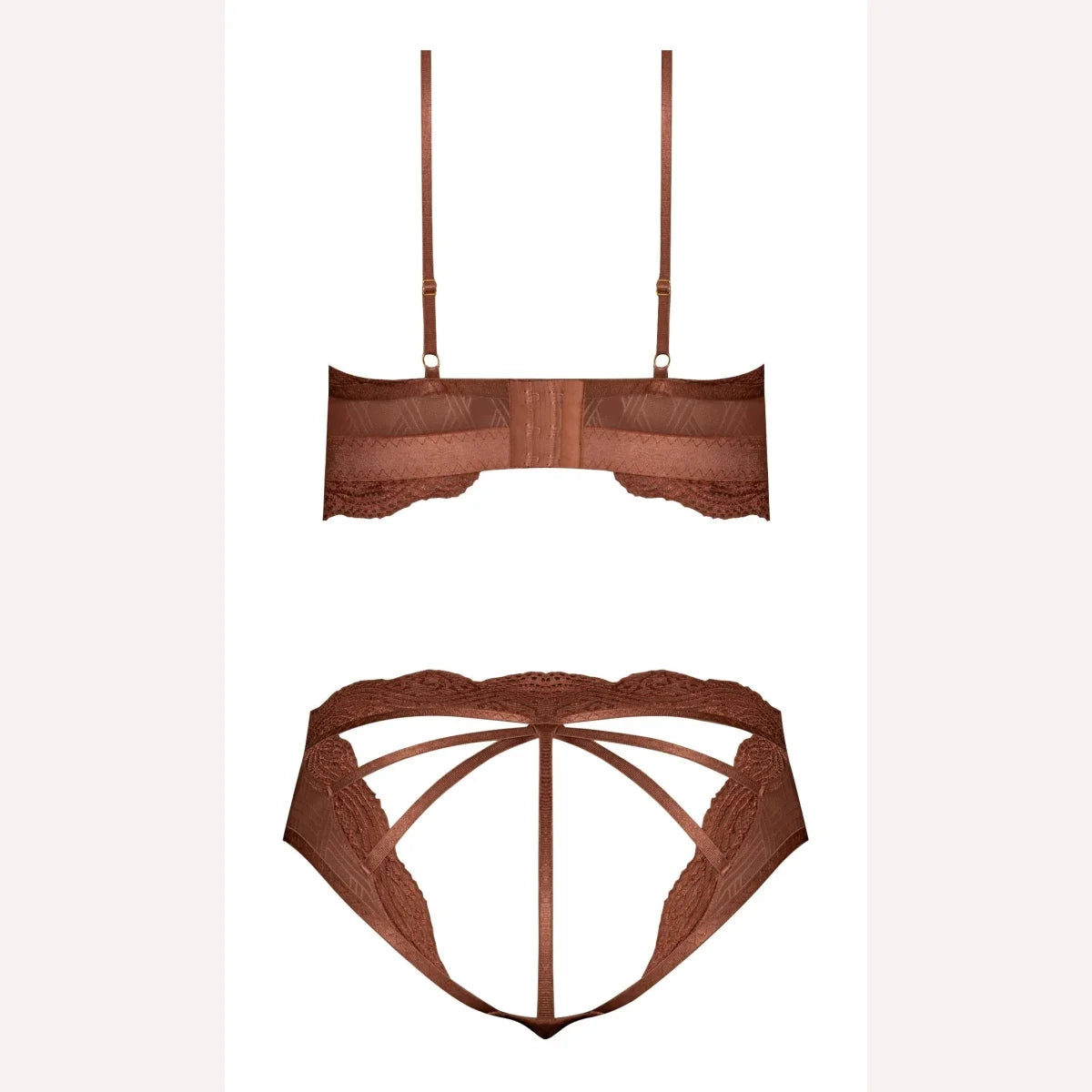 Caramel Kiss Bralette & G- Panty Caramel 2xl Intimates Adult Boutique