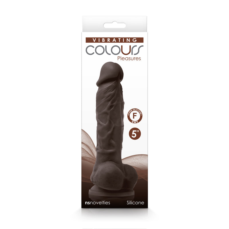 Colours Dark Brown Vibrating 5" Dildo Intimates Adult Boutique