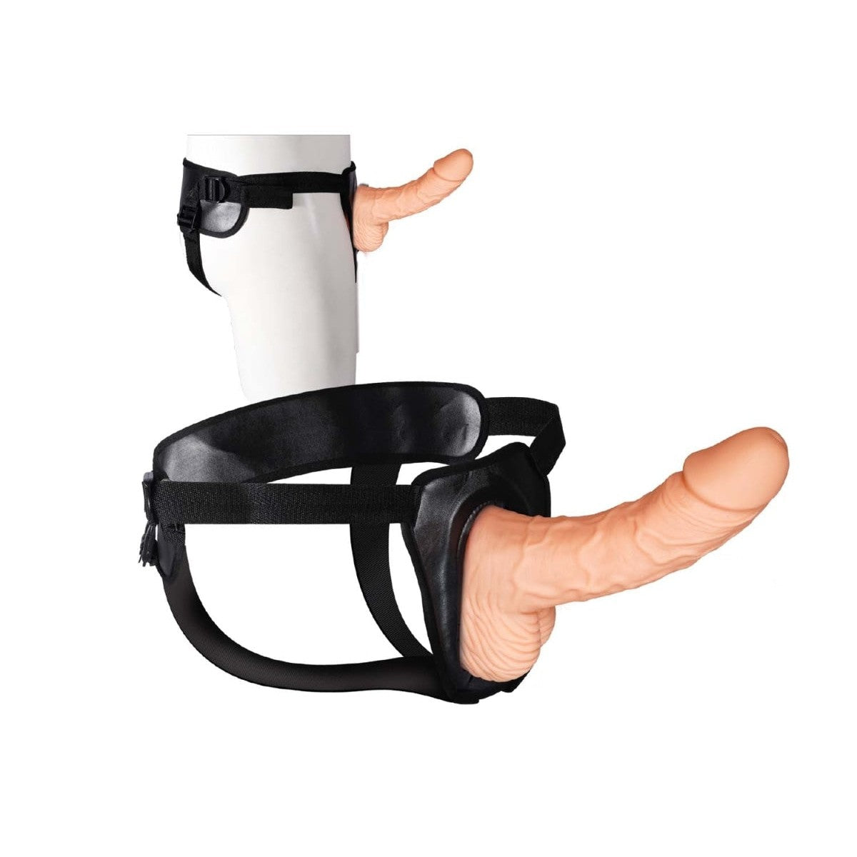 8-inch White Hollow Strap On for Men - Sextoys Intimates Adult Boutique