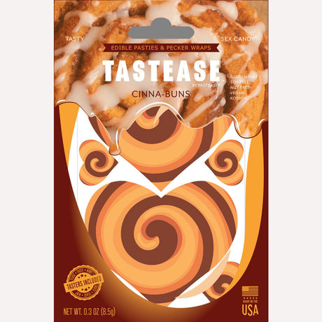 Tastease Cinna-bun Edible Nipple Pasties & Pecker Wraps Intimates Adult Boutique