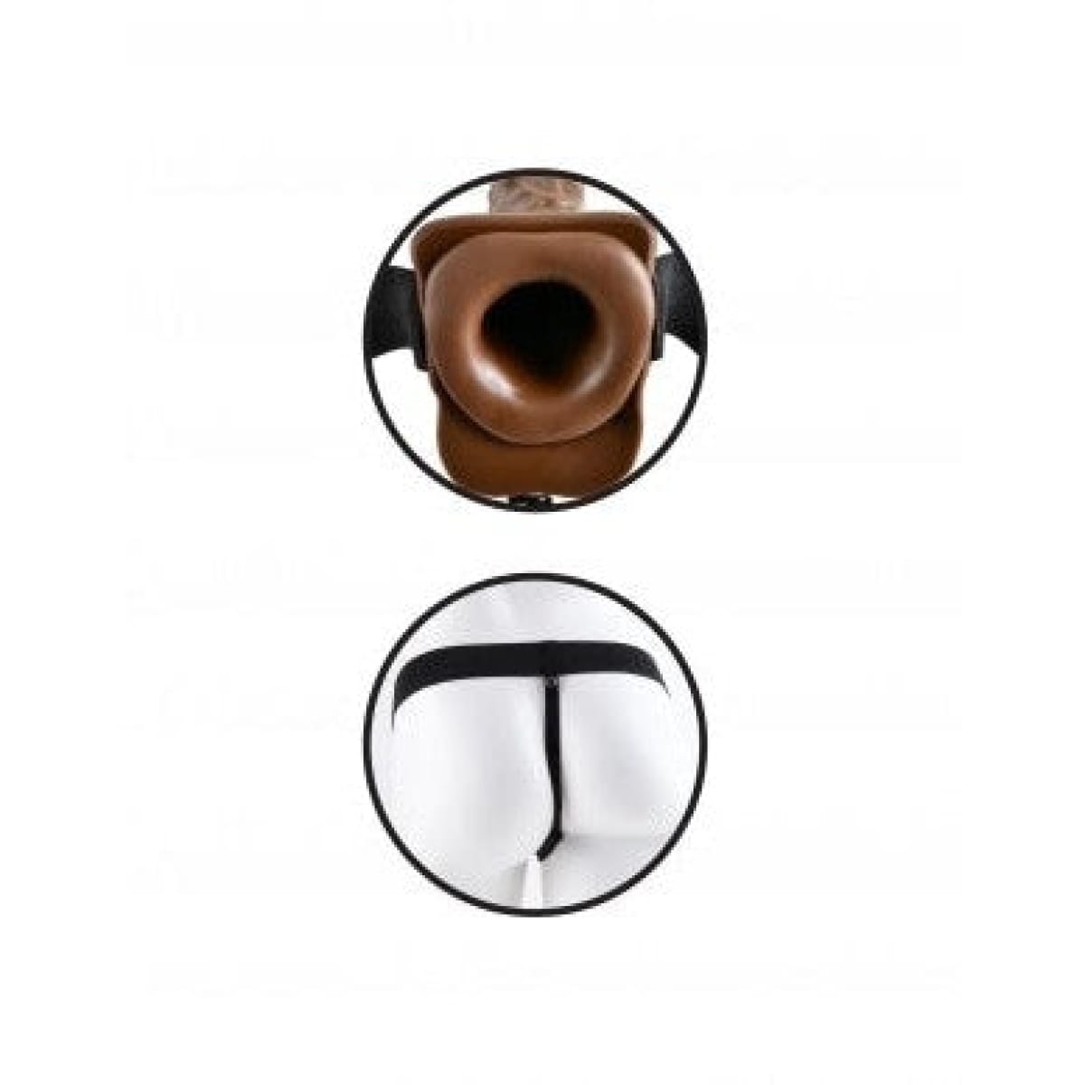 Fantasy 7 Hollow Strap On With Balls - Brown | Sextoys for Men Intimates Adult Boutique