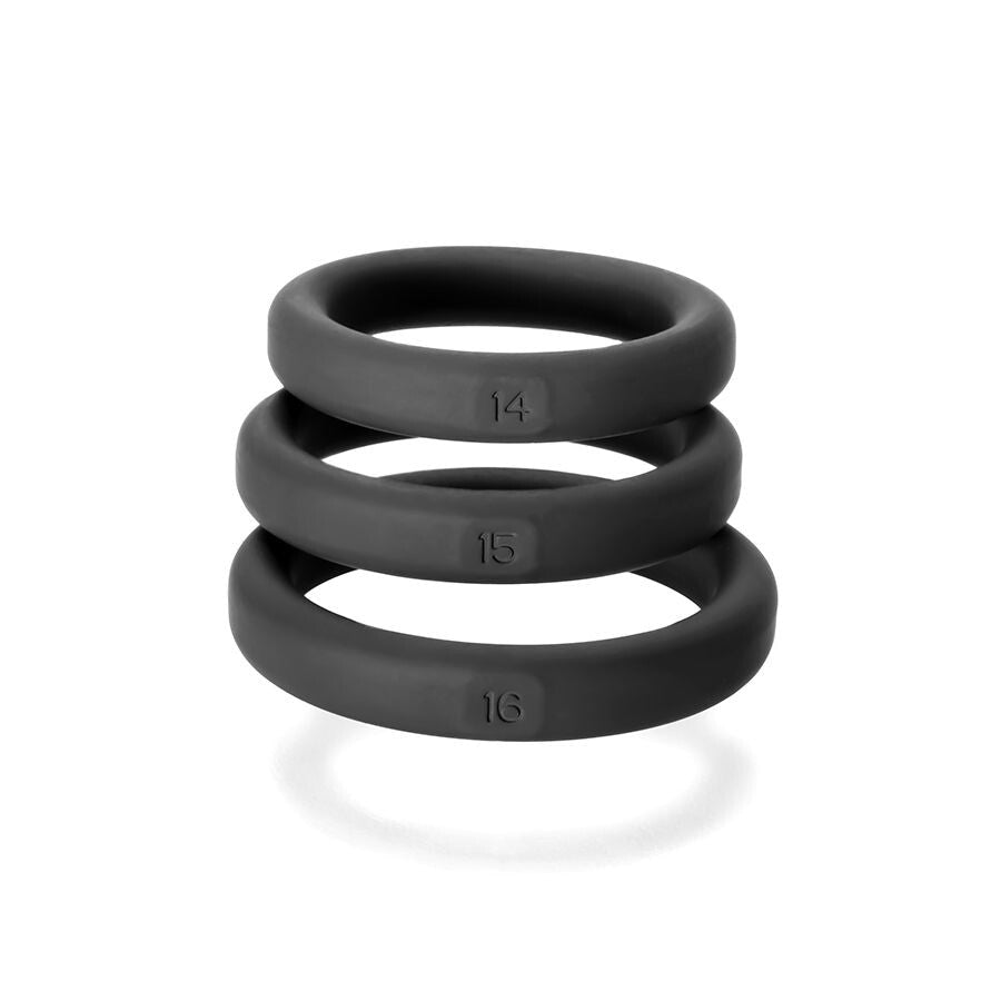 Xact Fit Silicone Rings #14 #15 #16 Black Intimates Adult Boutique