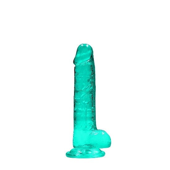 Realrock 7 inch Realistic Dildo with Balls in Turquoise | Dildos Intimates Adult Boutique