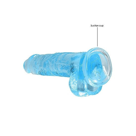 Realrock 8in Realistic Dildo with Balls - Blue | Dildos Intimates Adult Boutique