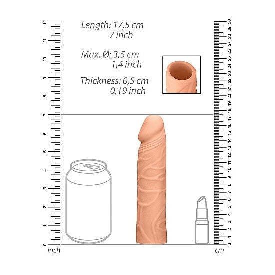 Realrock Penis Extension Sleeve 7 inch Flesh - Sextoys for Men Intimates Adult Boutique