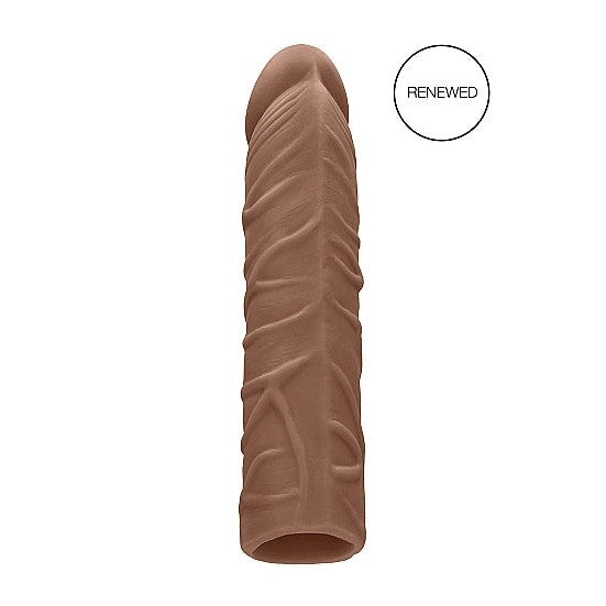 7" Realrock Penis Extension Sleeve in Tan - Sextoys for Men Intimates Adult Boutique