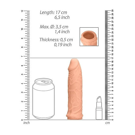Realrock Penis Extension Sleeve | 6in Flesh | Sextoys for Men Intimates Adult Boutique