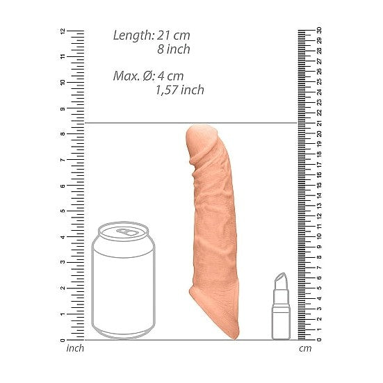 8" Flesh Realrock Penis Extension Sleeve – Sextoys for Men Intimates Adult Boutique