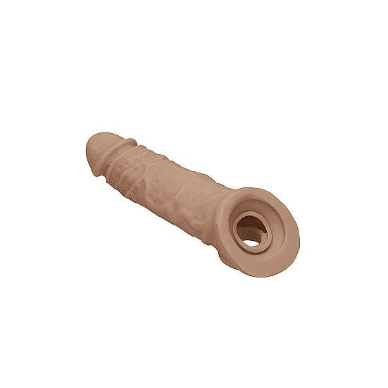 Realrock Penis Extension Sleeve in Tan: 8 Inch - Sextoys for Men Intimates Adult Boutique