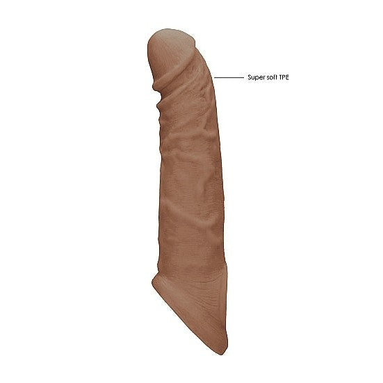 Realrock Penis Extension Sleeve in Tan: 8 Inch - Sextoys for Men Intimates Adult Boutique