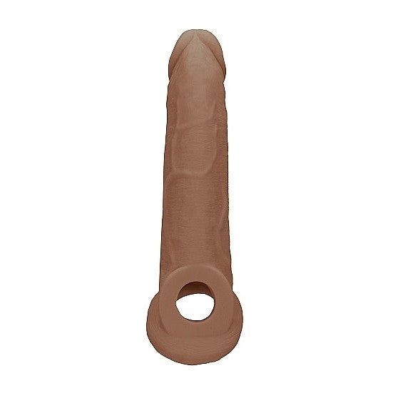 Realrock Penis Extension Sleeve 9in Tan - Enhancement Sleeve for Men Intimates Adult Boutique