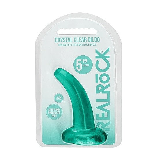 Realrock Non Realistic Dildo W Suction Cup 4.5in Turquoise Intimates Adult Boutique