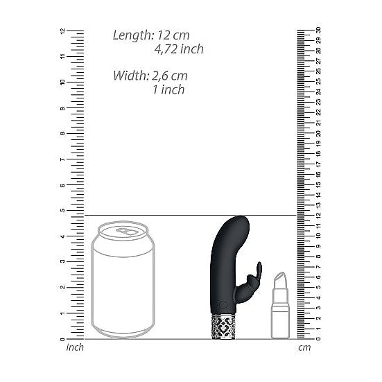 Royal Gems Dazzling Black Rechargeable Silicone Bullet Intimates Adult Boutique