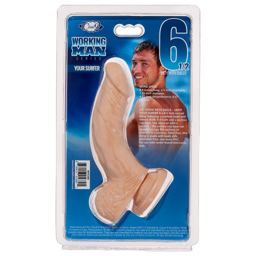 Cloud 9 Working Man 6.5 Light Your Surfer Dildo Intimates Adult Boutique