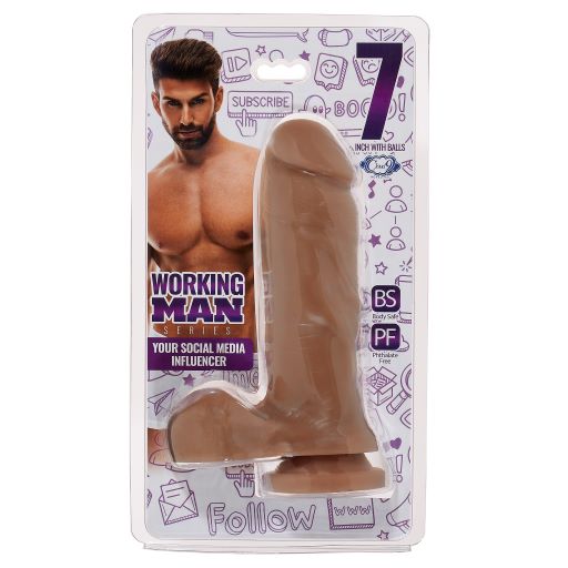 Cloud 9 Working Man Tan Dildo for Social Media Influencer Intimates Adult Boutique