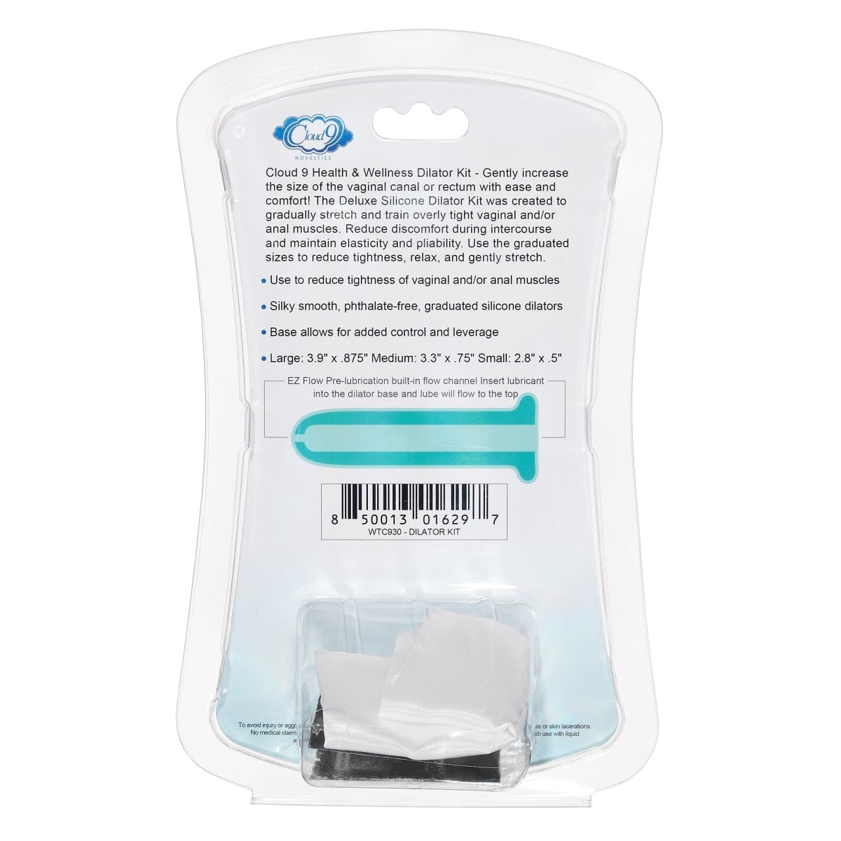 Cloud 9 Health & Wellness Silicone Dilator Kit for Vaginal/Anal Use Intimates Adult Boutique