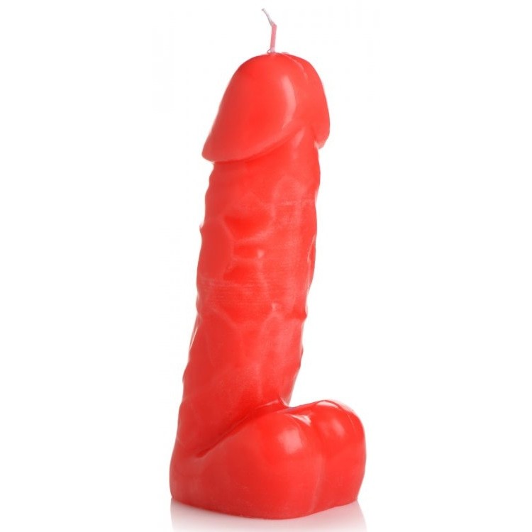 Master Series Spicy Pecker Dick Drip Candle Red Intimates Adult Boutique