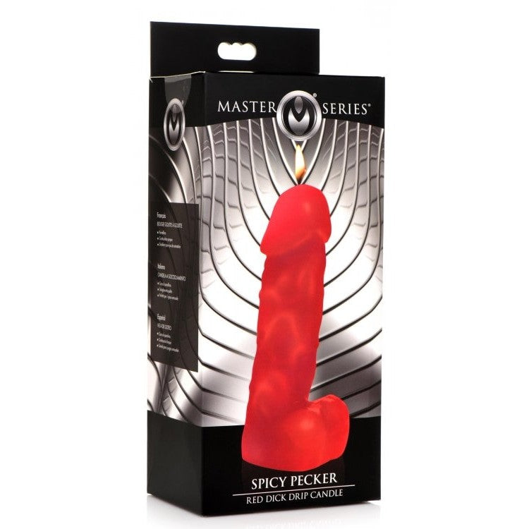 Master Series Spicy Pecker Dick Drip Candle Red Intimates Adult Boutique