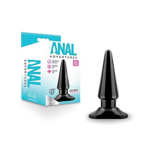 Anal Adventures Easy Plug Black - Anal Toys Collection Intimates Adult Boutique