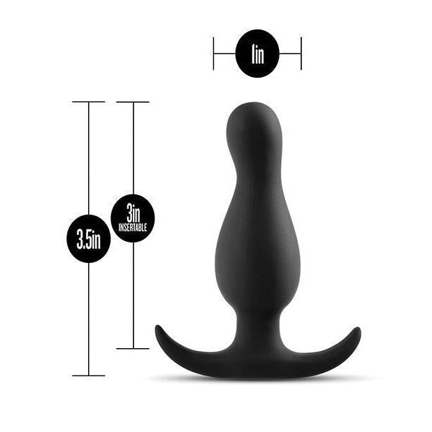 Anal Adventures Platinum Curved Plug Black - Anal Toys Intimates Adult Boutique