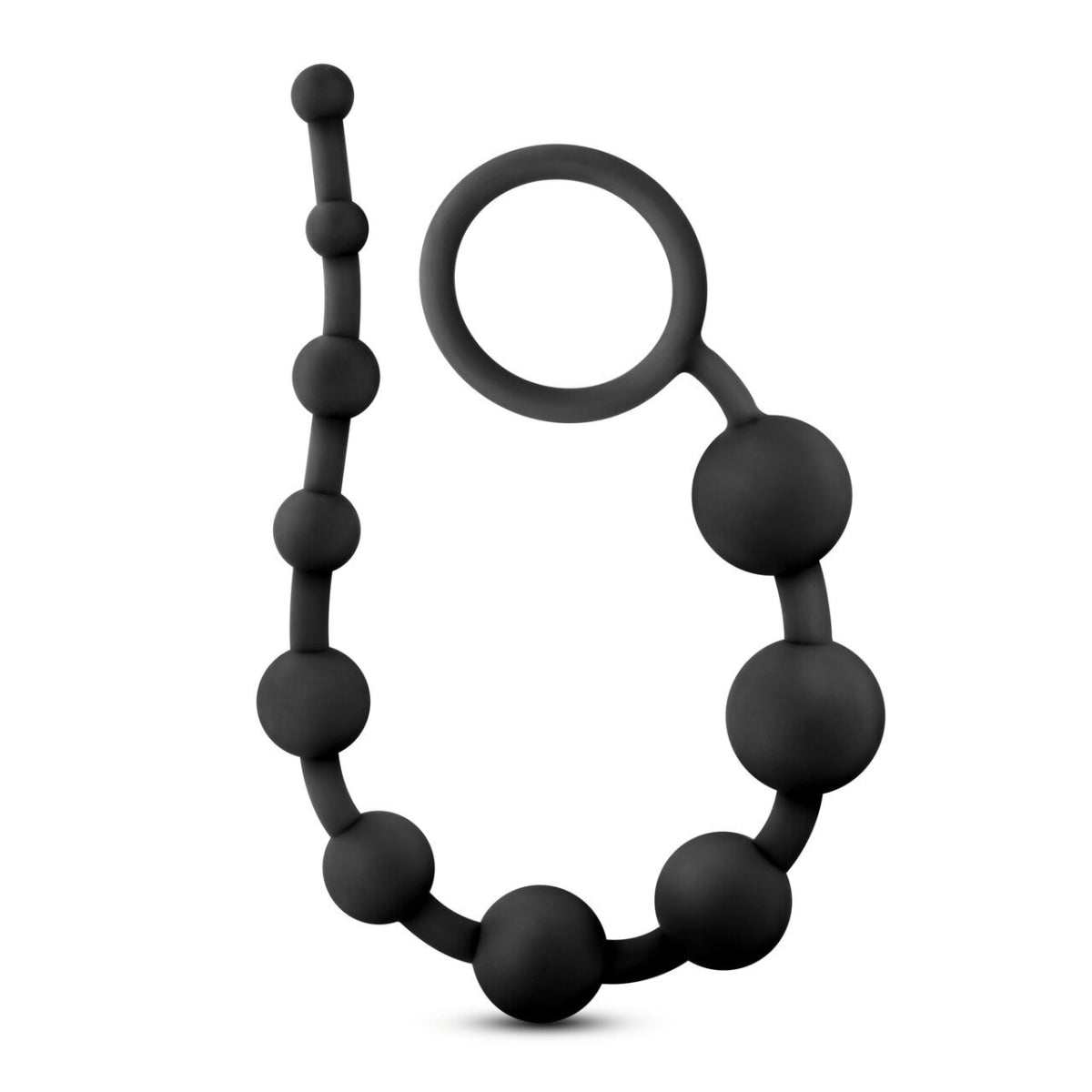 Anal Toys: Anal Adventures Platinum Silicone 10 Anal Beads Black Intimates Adult Boutique