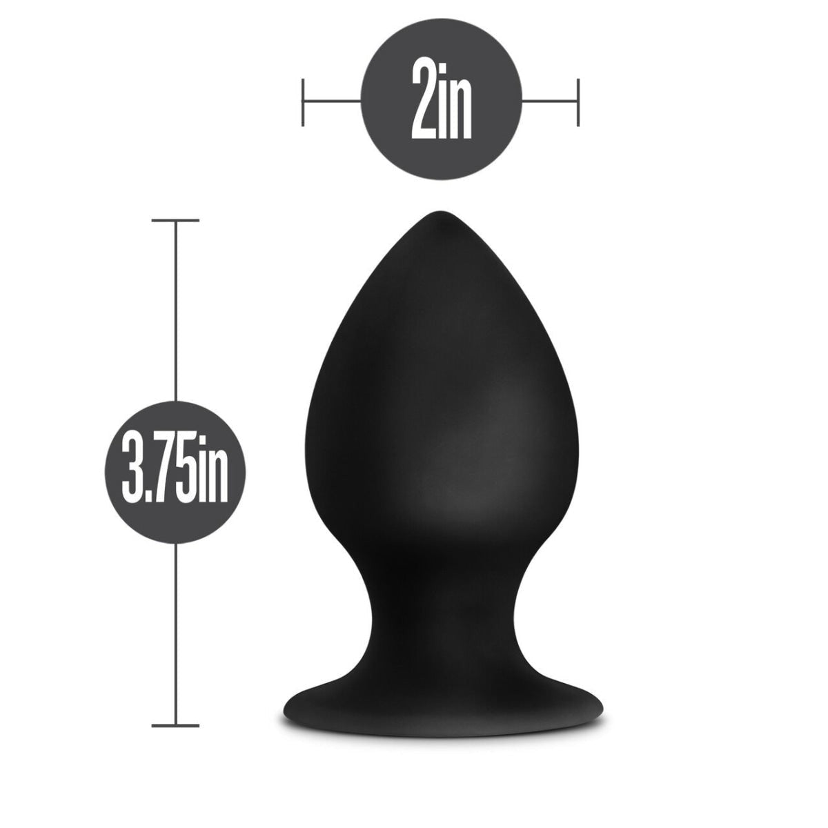 Large Black Silicone Anal Stout Plug Large - Platinum Series Intimates Adult Boutique