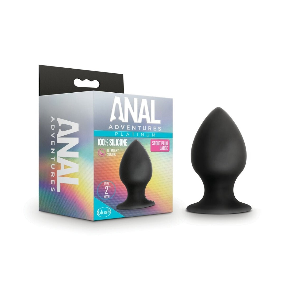 Large Black Silicone Anal Stout Plug Large - Platinum Series Intimates Adult Boutique