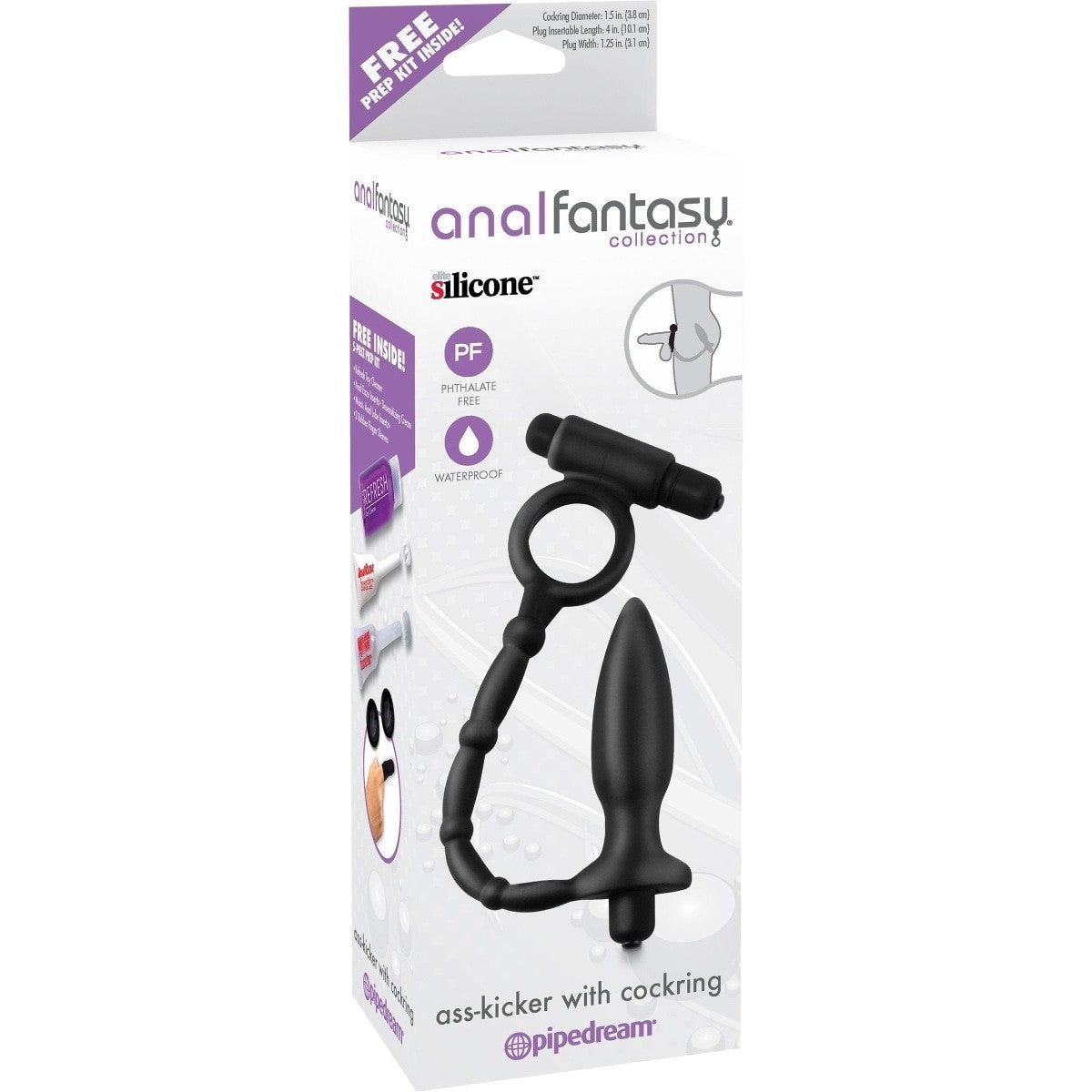 Anal Fantasy Vibrating Plug with Cock Ring Intimates Adult Boutique