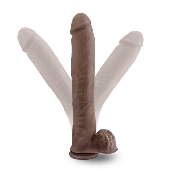 Au Naturel Daddy 14in Chocolate Dildo With Suction Cup Intimates Adult Boutique