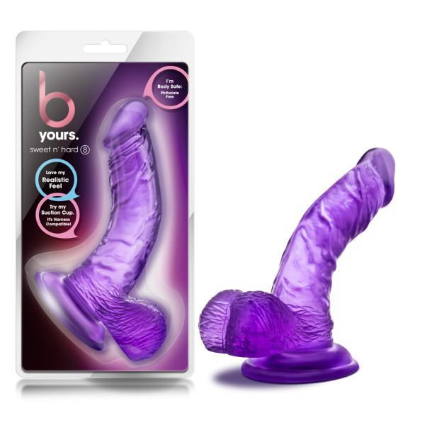 Purple 8 Inch Dildo - B Yours Sweet N Hard - Dildos Intimates Adult Boutique