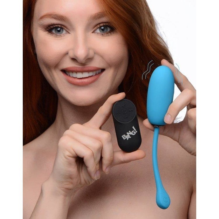 Plush Vibrating Egg & Remote Control Blue - Sextoys for Women Intimates Adult Boutique
