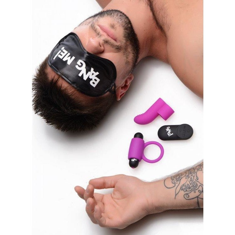 Couples Love Ring Finger Vibe Bullet & Blindfold | Sextoys for Couples Intimates Adult Boutique