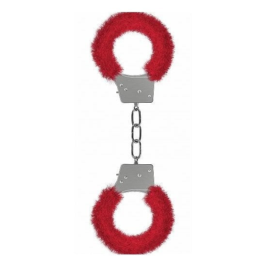 Red Beginner's Furry Handcuffs |Fetish Play Intimates Adult Boutique