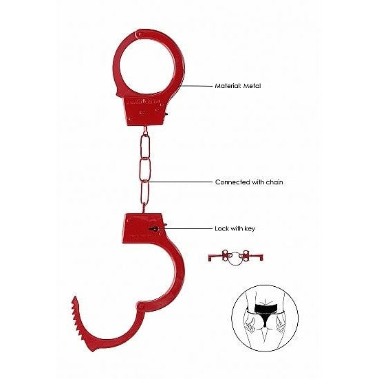 Red Beginner's Handcuffs for Fetish Play Intimates Adult Boutique