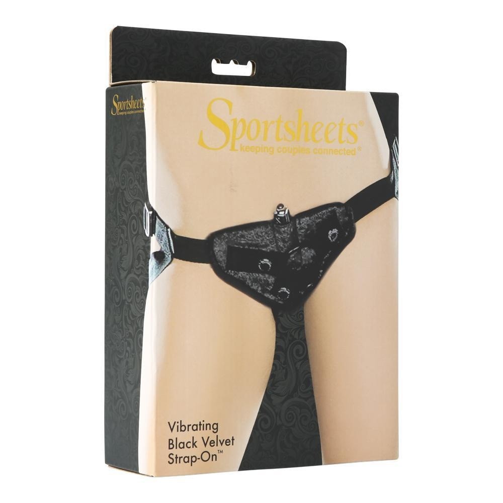 Black Strap On Harness with Mini Vibe | Couples Sextoys Intimates Adult Boutique