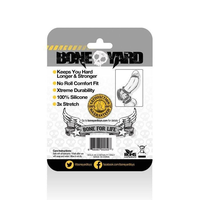 Boneyard Silicone Ring 50mm Black Intimates Adult Boutique