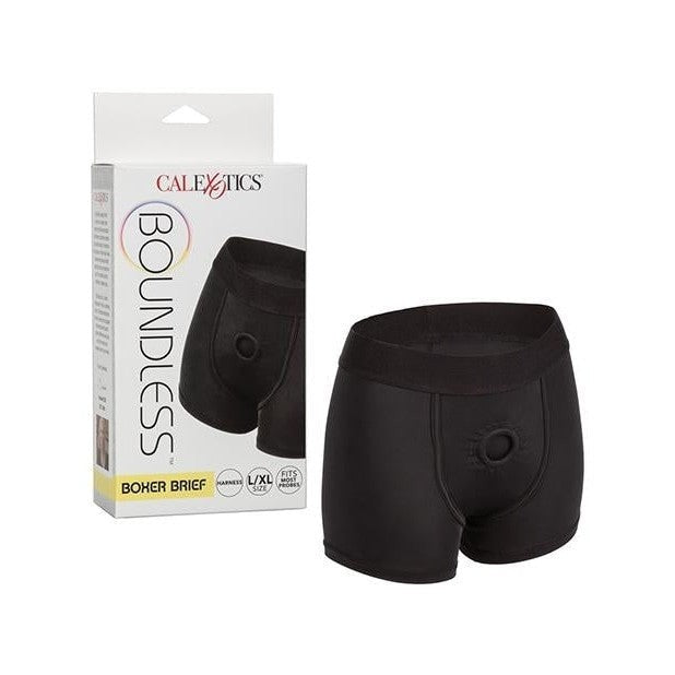 Boundless Boxer Brief Harness Black L/XL - Sextoys for Couples Intimates Adult Boutique